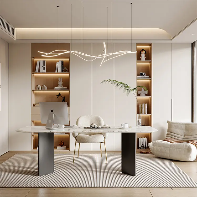 Custom Modern Home Office Furniture Large Book Cabinet Bookshelves Tall Wooden Bookcase With Doors
