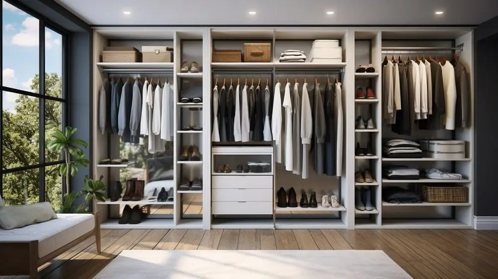 Custom Design Reach In Closet Organizer System