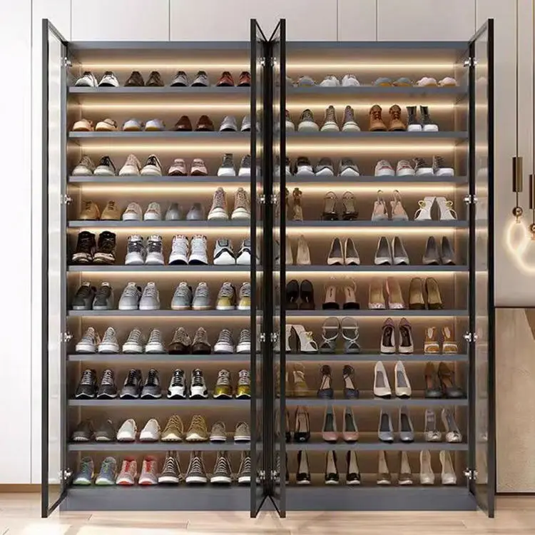 Modern Show Rack Organizer Storage Display Cabinet With Glass Door
