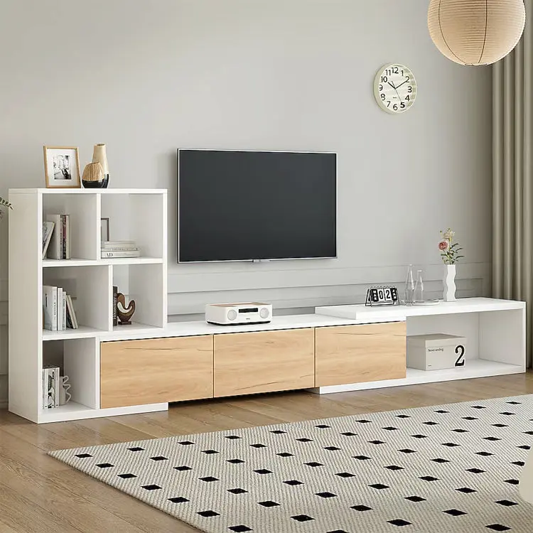 Modern Extendable TV Media Console Unit Stand Cabinet