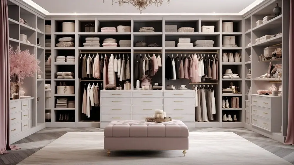 Modern Master Bedroom Walk In Wardrobe Closet Organizer Storage System