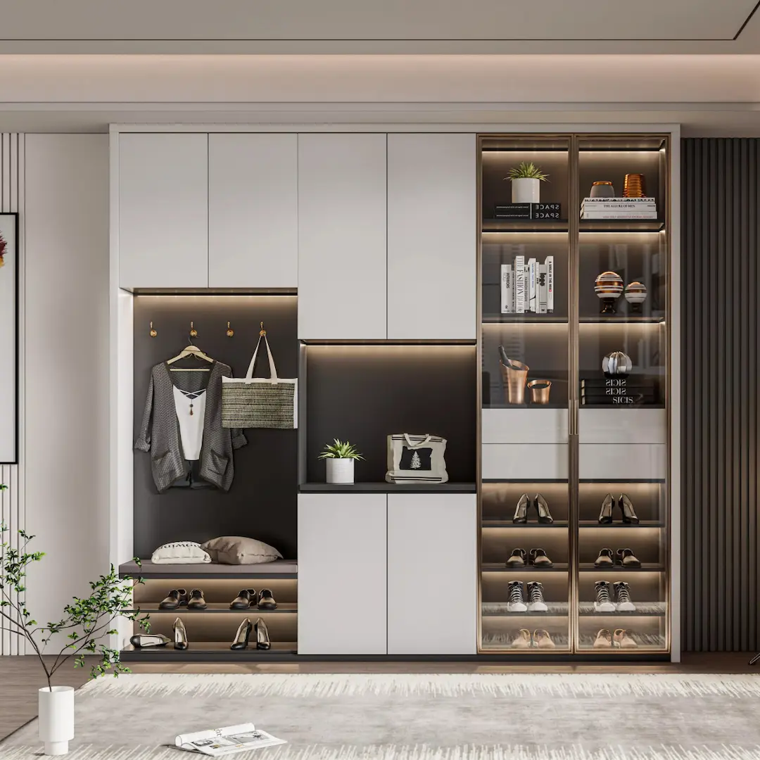 Modern Large Hallway Cupboard Sideboard Storage Unit Cabinet For Coats And Shoes