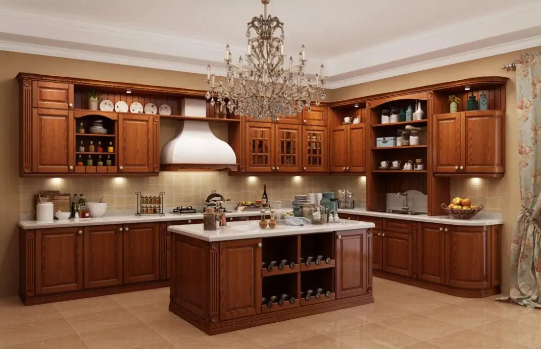 Vintage Cherry Solid Wood Kitchen Cabinets